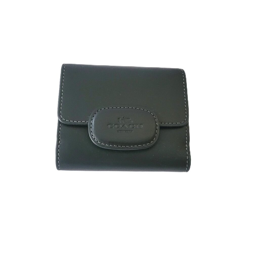 Coach CT985 Eliza Small Wallet Leather Coin Case Black